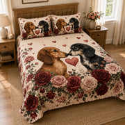 Dachshund Valentine Roses Quilt Set – additional view 1