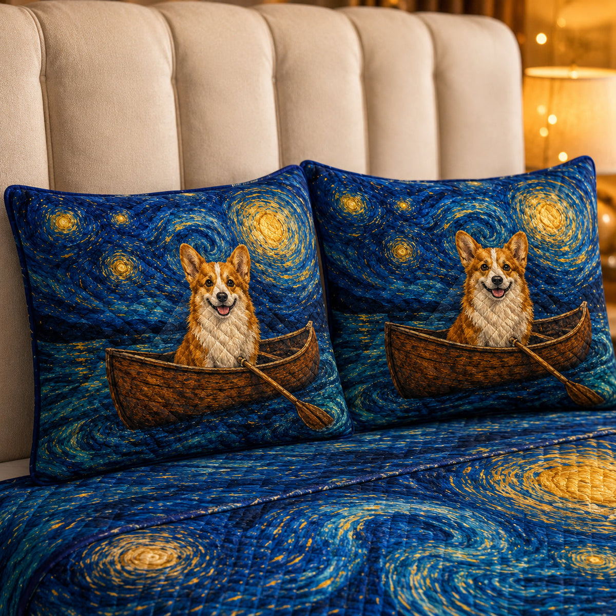 Corgi Starry Night Quilt Set Gift – additional view 2