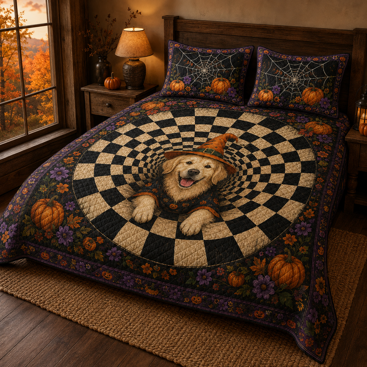 Golden Retriever Deep Well Quilt Set