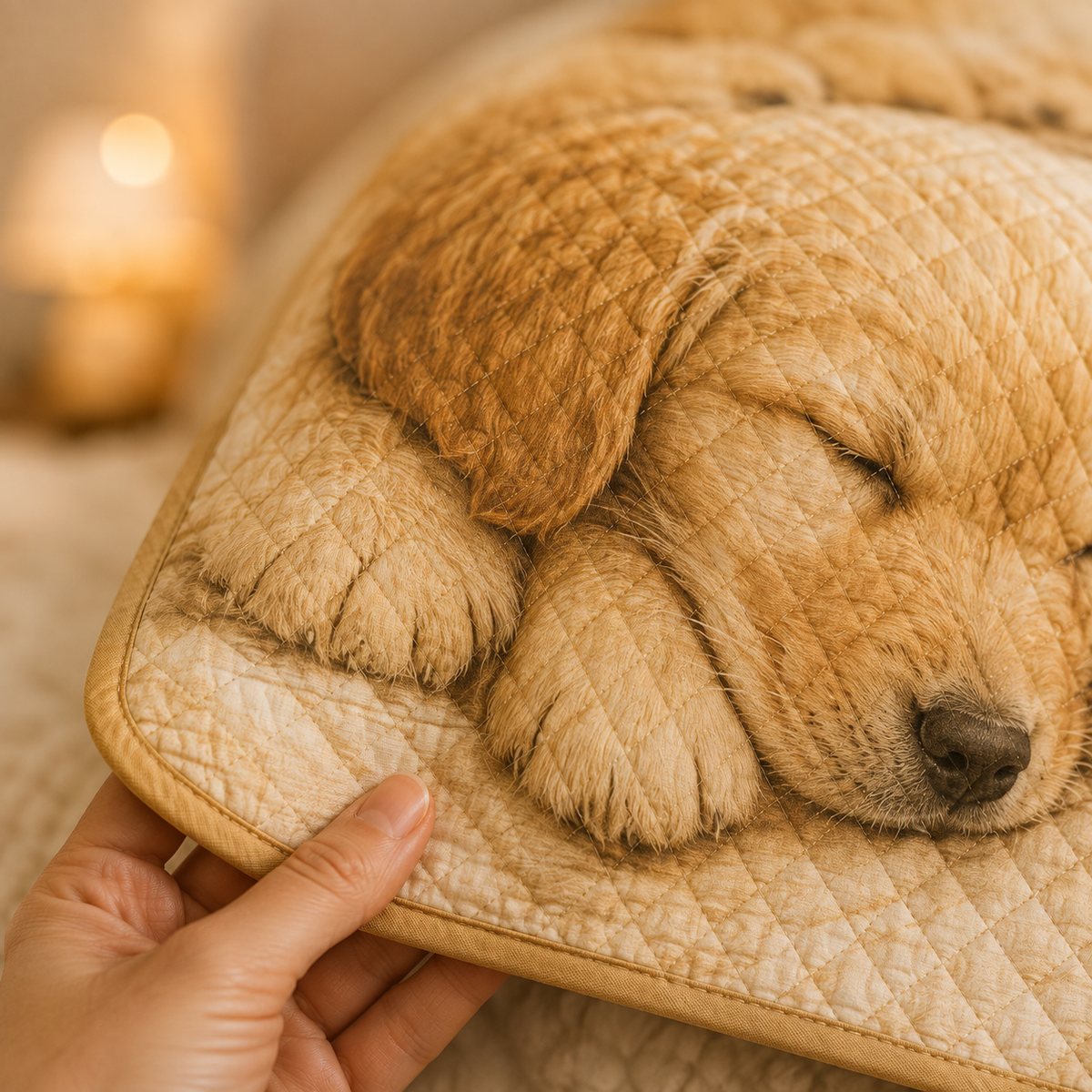 Golden Retriever Puppies Quilt Set