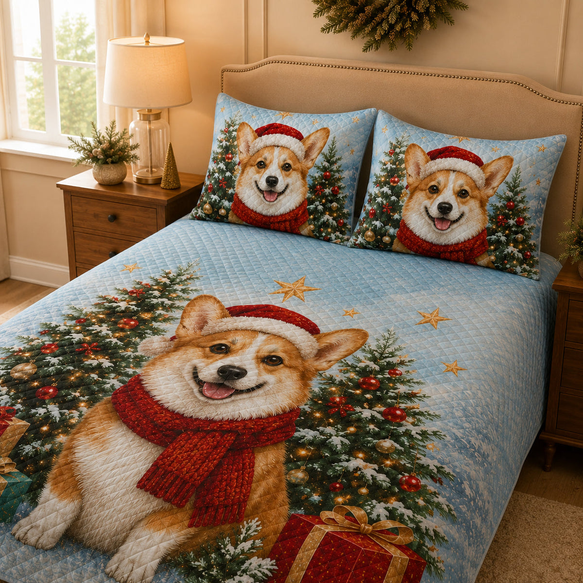 Christmas Corgi Quilt Set – additional view 2