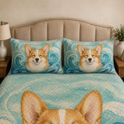 Corgi Ocean Wave Quilt Set – additional view 2