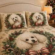 White Poodle Christmas Quilt Set – additional view 2
