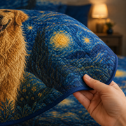 Golden Retriever Starry Night Quilt Set