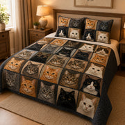 Cat Portrait Patchwork Quilt Set – additional view 2