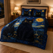 Black Cat Starry Night Quilt Set – additional view 3