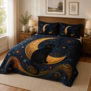Black Cat Crescent Moon Quilt Set – additional view 2