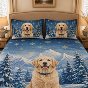 Golden Retriever Winter Quilt Set