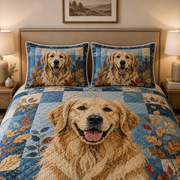 Golden Retriever Quilt Set