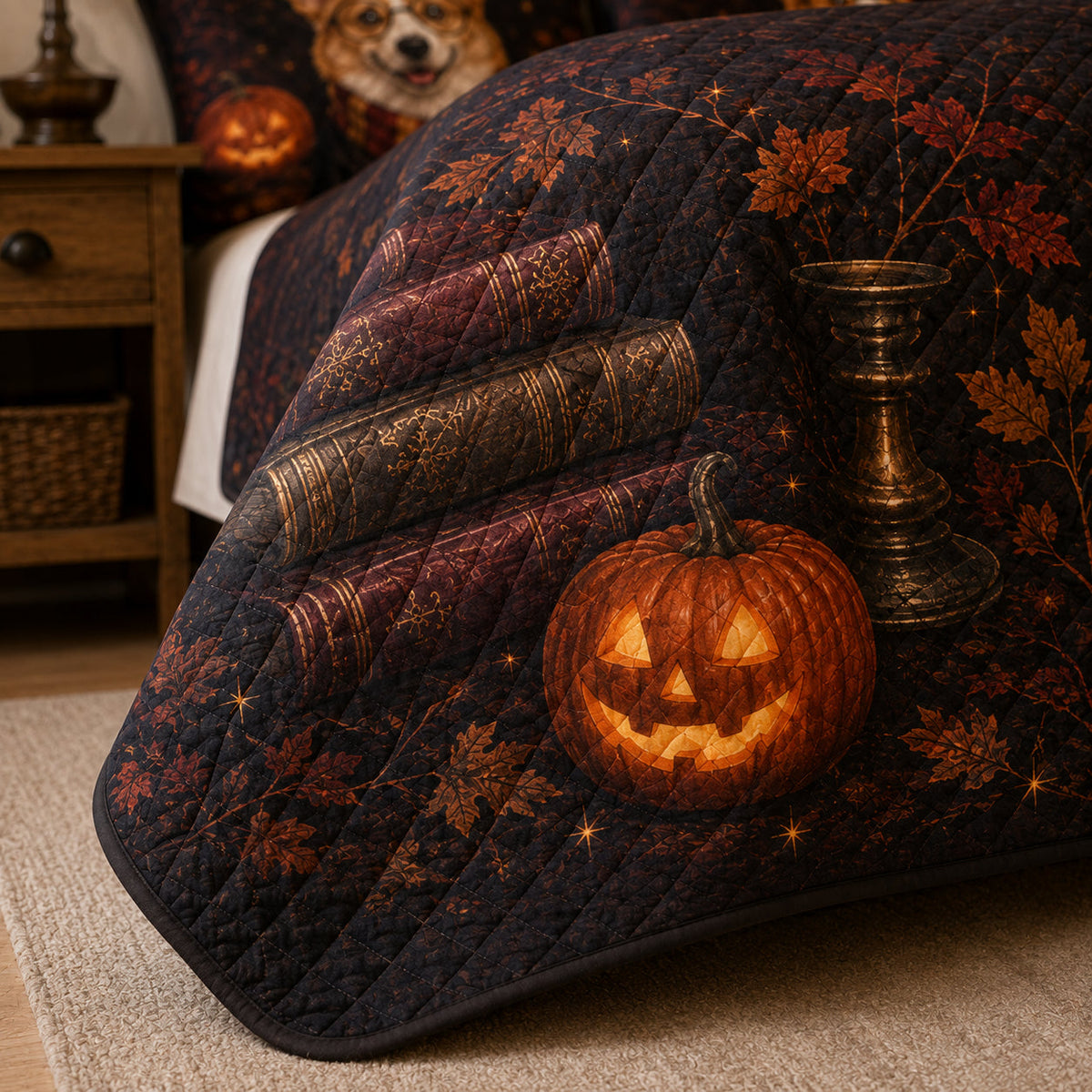 Corgi Halloween Quilt Set – additional view 3