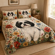 Shih Tzu Floral Quilt Set – additional view 3