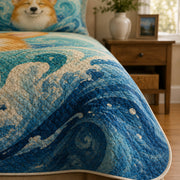 Corgi Ocean Wave Quilt Set – additional view 3