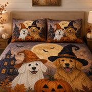 Golden Retriever Ghost Halloween Quilt Set – additional view 3