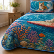 Corgi Surfing Ocean Quilt Set – additional view 3
