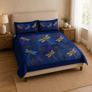 Dragonfly Quilt Set: close view of the quilt artwork showing Dragonfly