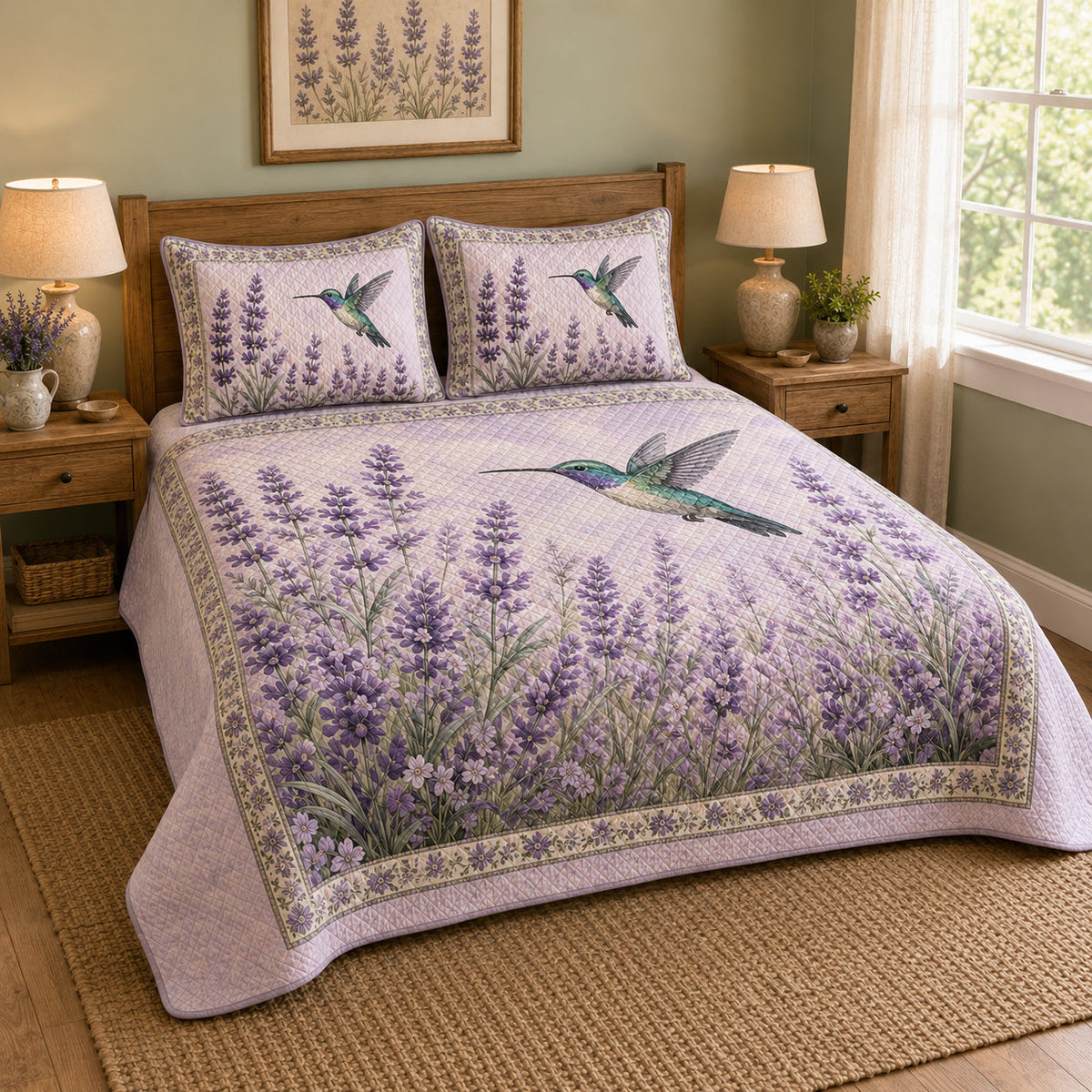 Hummingbird Lavender Field Quilt Set – additional view 3