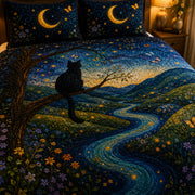 Black Cat Moonlight Garden Quilt Set – additional view 1