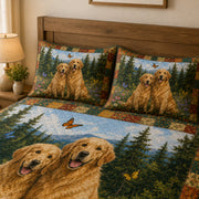Golden Retriever Wildflower Meadow Quilt Set – additional view 1
