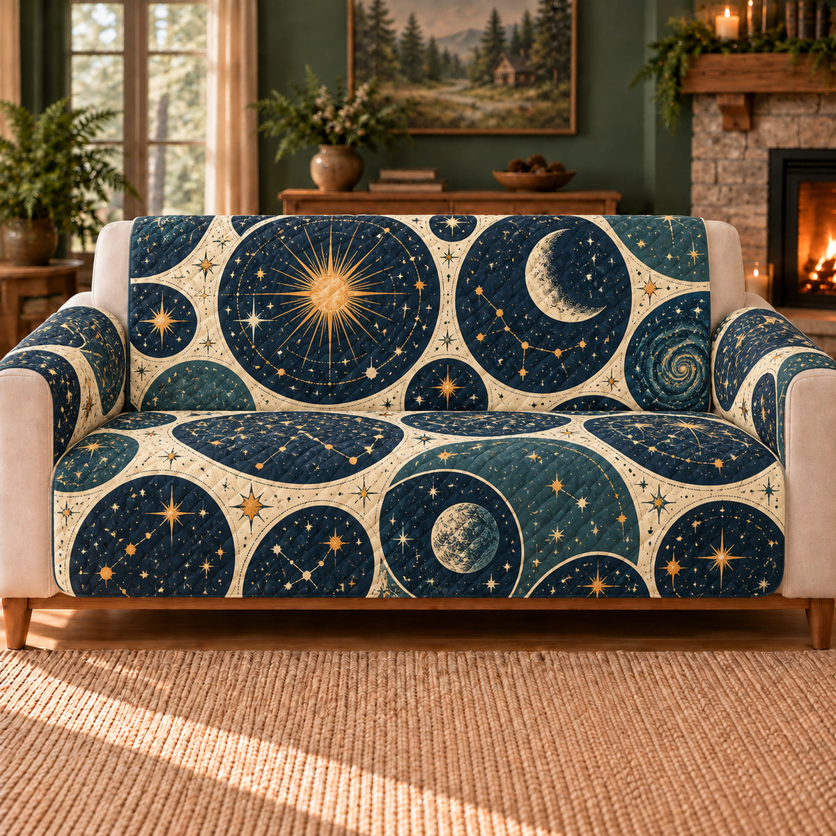 Starfield Pocket Panels sofa cover hero