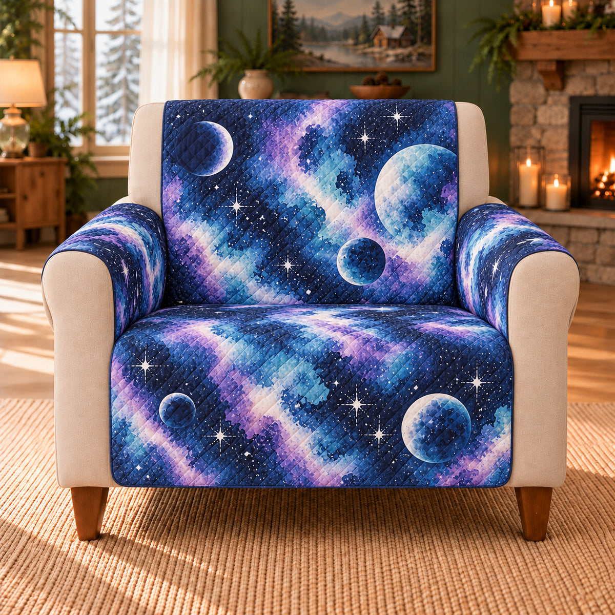 Cosmic Mosaic Drift sofa cover armchair