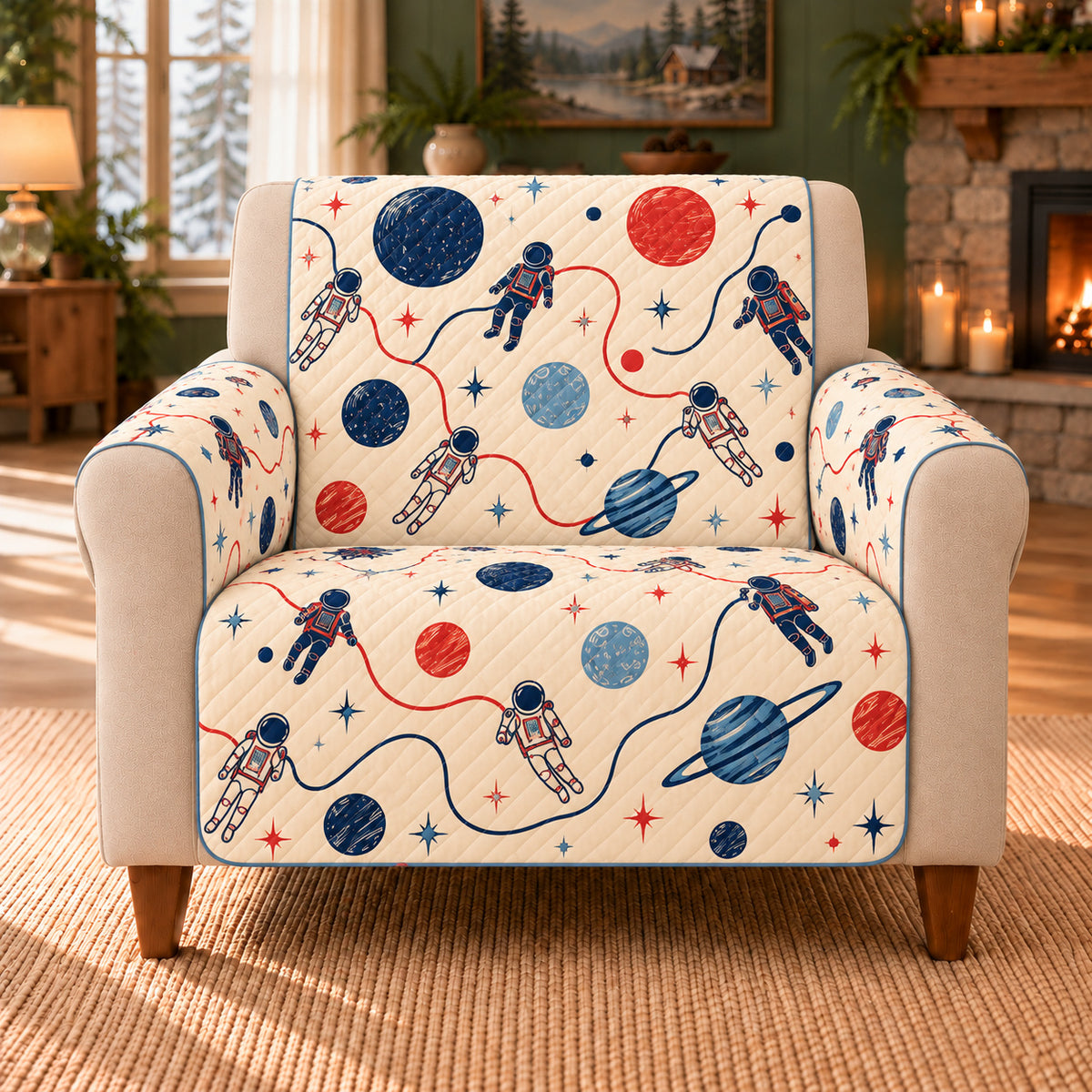 Tether Loop Pattern sofa cover armchair