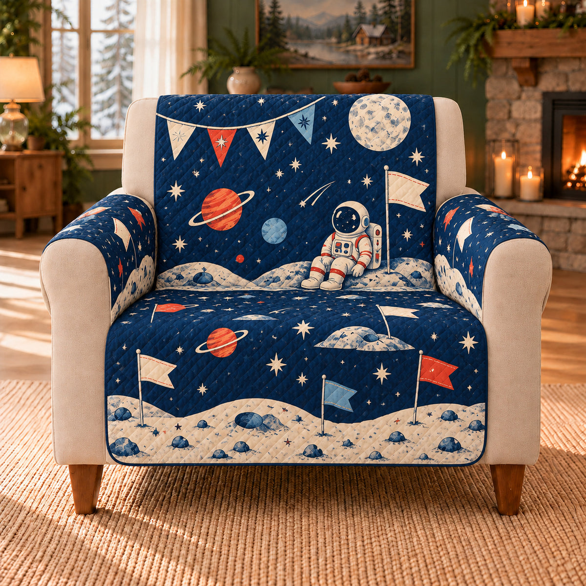 Exploration Flag Shapes sofa cover armchair