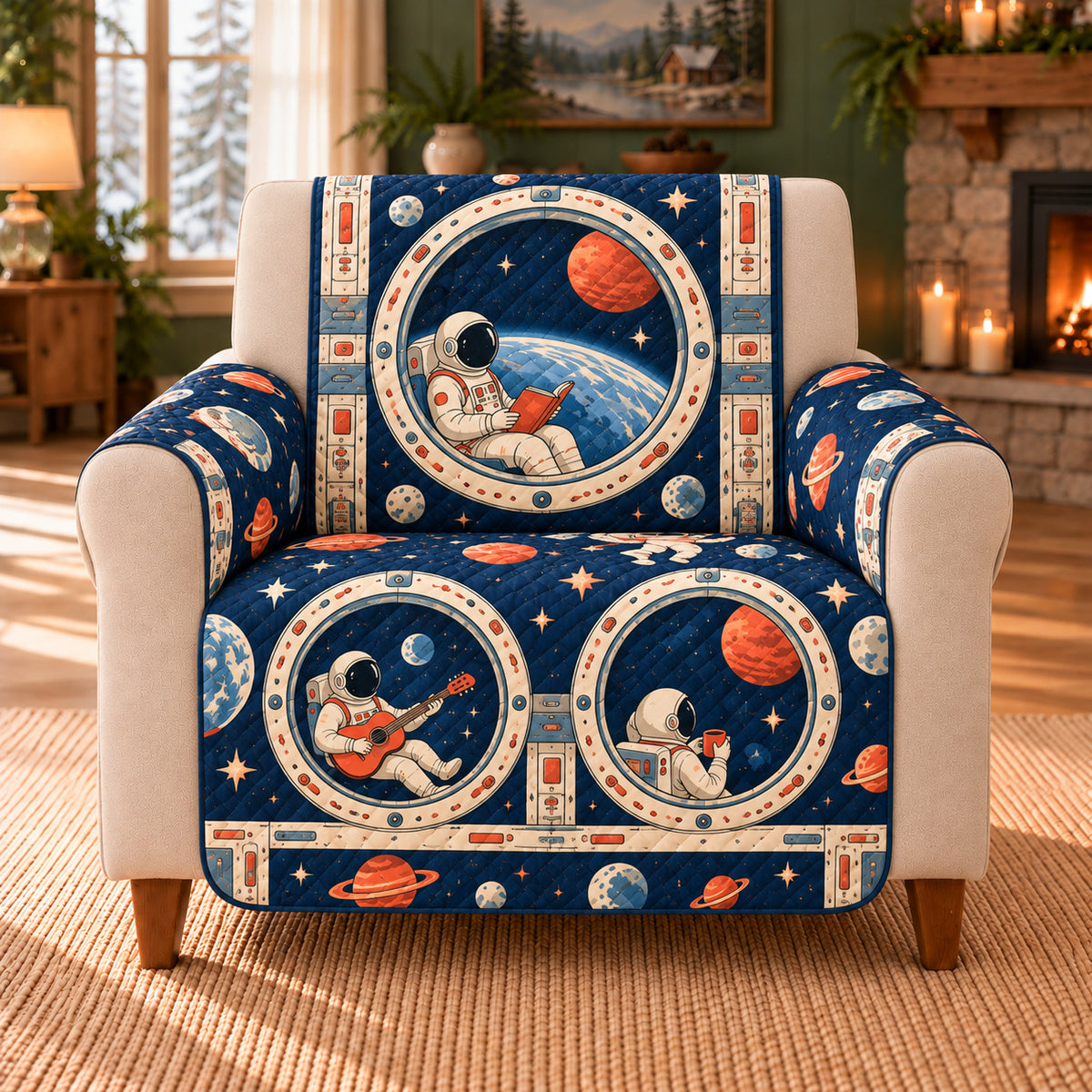 Space Station Portholes sofa cover armchair