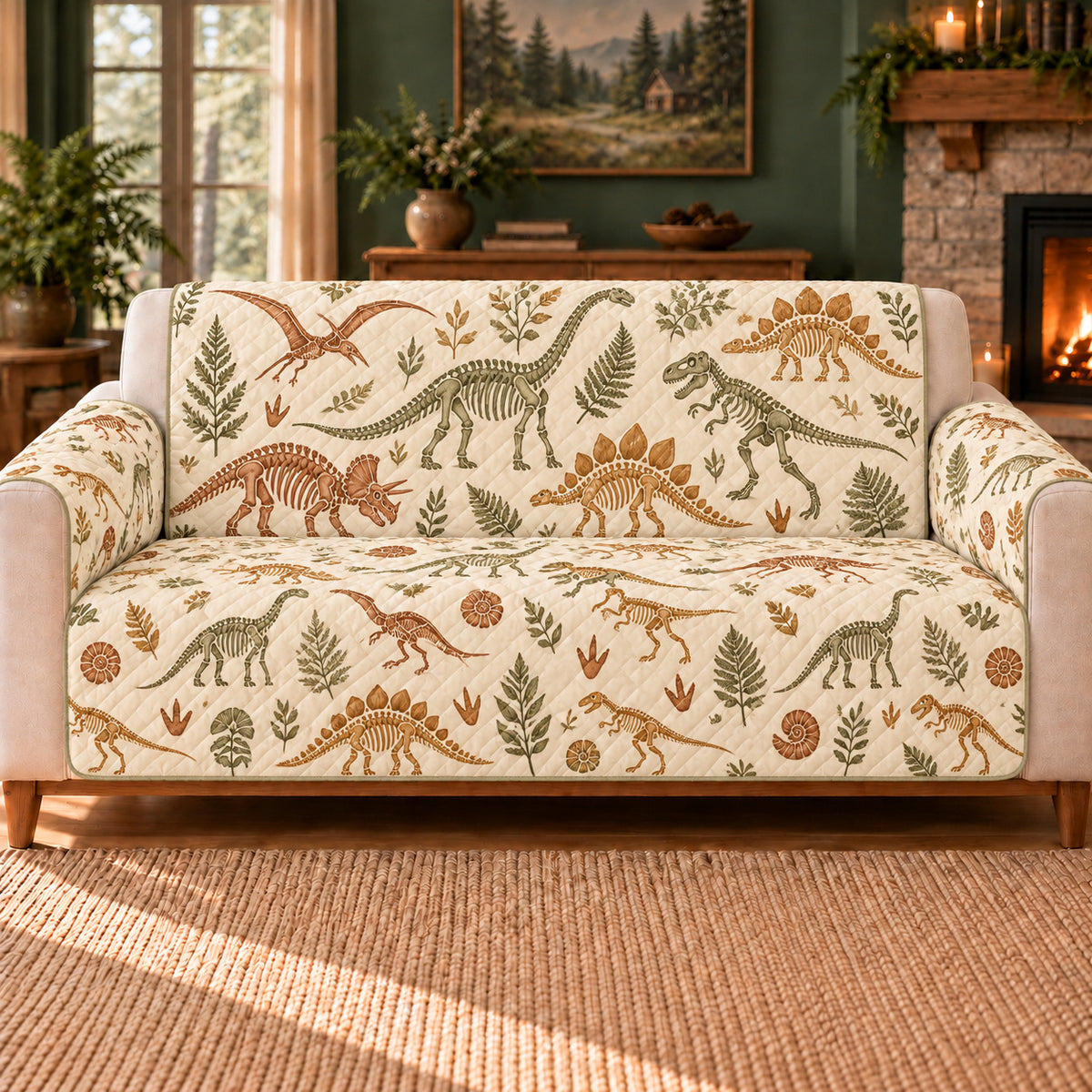 Skeleton Study Repeat sofa cover hero