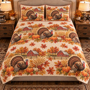 Turkey Autumn Harvest quilt set — front view