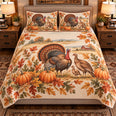 Turkey Nursery Storybook Quilt Set, Farmhouse Bedding Gift for Animal Lovers