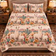 Llama Nursery Storybook Quilt Set, Farmhouse Bedding Gift for Animal Lovers