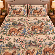 Pony Vintage Field Guide quilt set — close-up