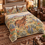 Mule Wildflower Meadow quilt set — left-angle hero