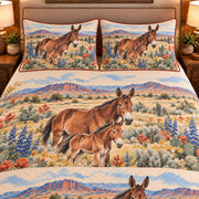 Mule Wildflower Meadow quilt set — close-up