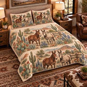 Mule Vintage Field Guide quilt set — left-angle hero