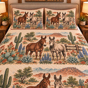 Mule Vintage Field Guide quilt set — close-up