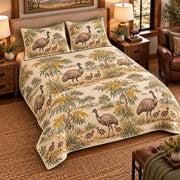 Emu Country Toile quilt set — left angle hero