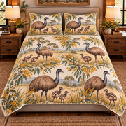 Emu Nursery Storybook quilt set — front view