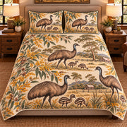 Emu Vintage Field Guide quilt set — front view
