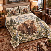 Yak Botanical Portrait quilt set — left angle hero