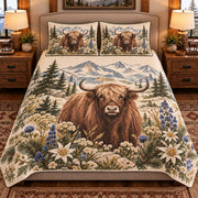 Yak Botanical Portrait quilt set — front view
