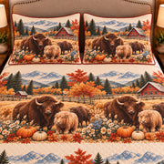 Yak Autumn Harvest quilt set — close-up