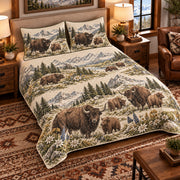 Yak Vintage Field Guide quilt set — left angle hero