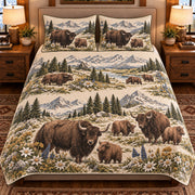 Yak Vintage Field Guide quilt set — front view