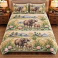 Water Buffalo Nursery Storybook Quilt Set, Farmhouse Bedding Gift for Animal Lovers