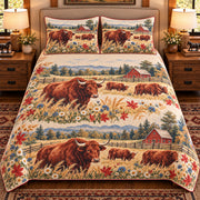 Ox Wildflower Meadow quilt set — front view