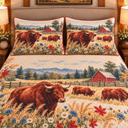 Ox Wildflower Meadow quilt set — close-up