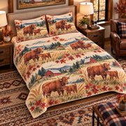 Ox Nursery Storybook quilt set — left angle hero