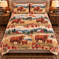 Ox Nursery Storybook Quilt Set, Farmhouse Bedding Gift for Animal Lovers