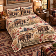 Ox Vintage Field Guide quilt set — left angle hero